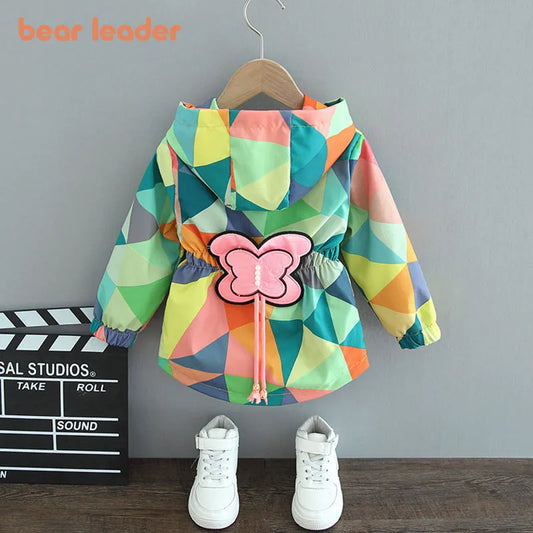 Bear Leader Kids Girls Spring Autumn Long Jackets Fashion Kids Baby