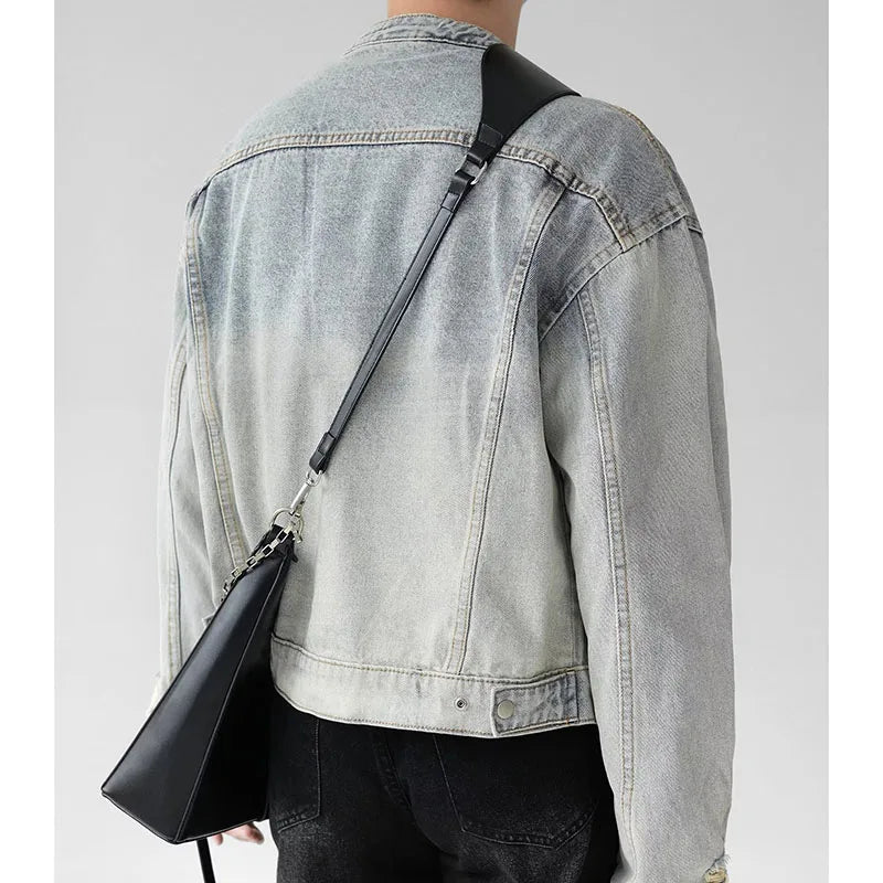 Industry Wash Denim Jackets Man Woman Hip Hop Retro Loose Short Cowboy Coats