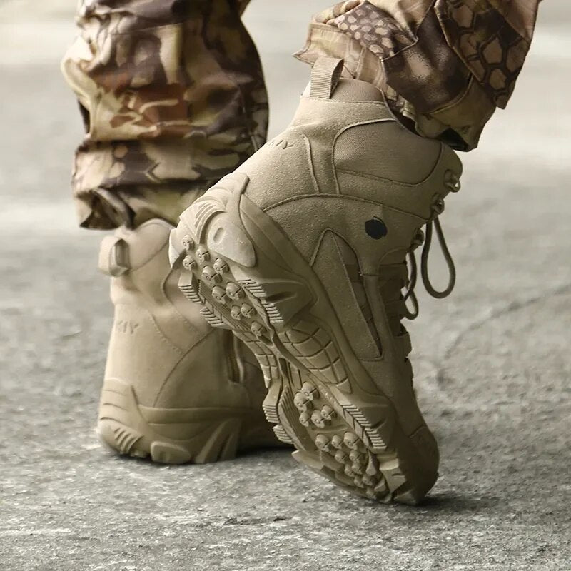 Men Military Boots Men Outdoor Ankle Boots Tactical Combat Boots Work Safty Shoe for Men