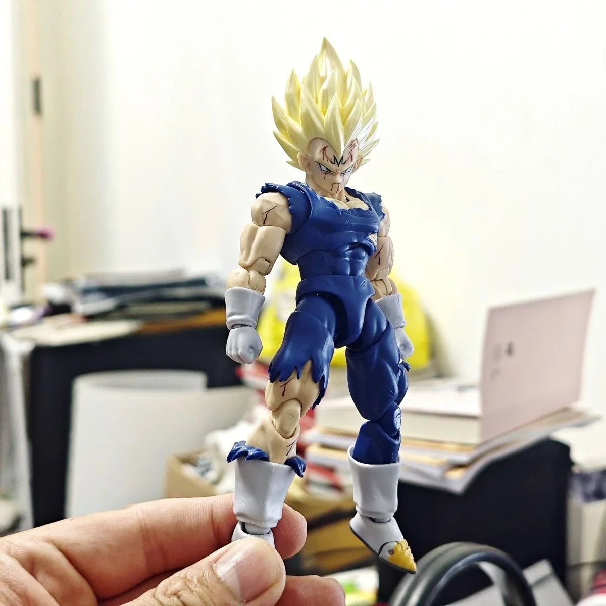 Black Hole Toys & TK Dragon Ball SHF Super Saiyan SSJ Majin Vegeta Battle Damage Full Power Anime Action Figures Models toys