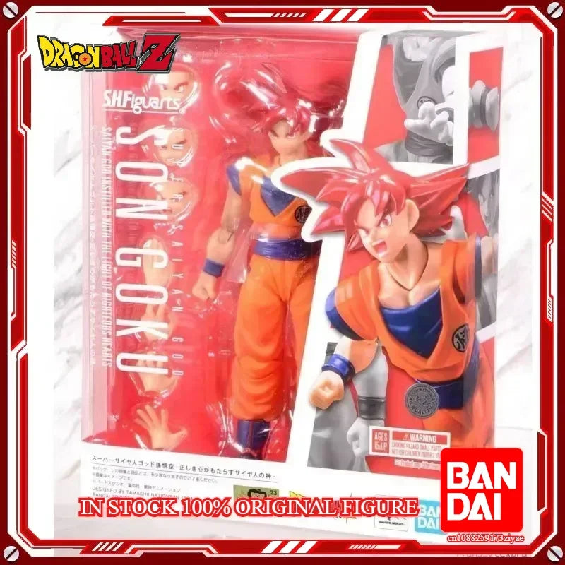 Original Bandai Dragon Ball Z S.H.Figuarts Super Saiyan God Blue Son Gokou SHF Son Goku Blue  Action Figure Model Toys