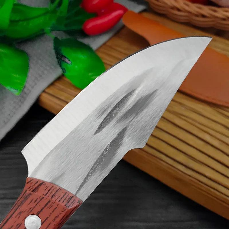 Stainless Steel Boning Knife Cleaver Fish Meat Vegetable Kitchen Knives ABS Handle