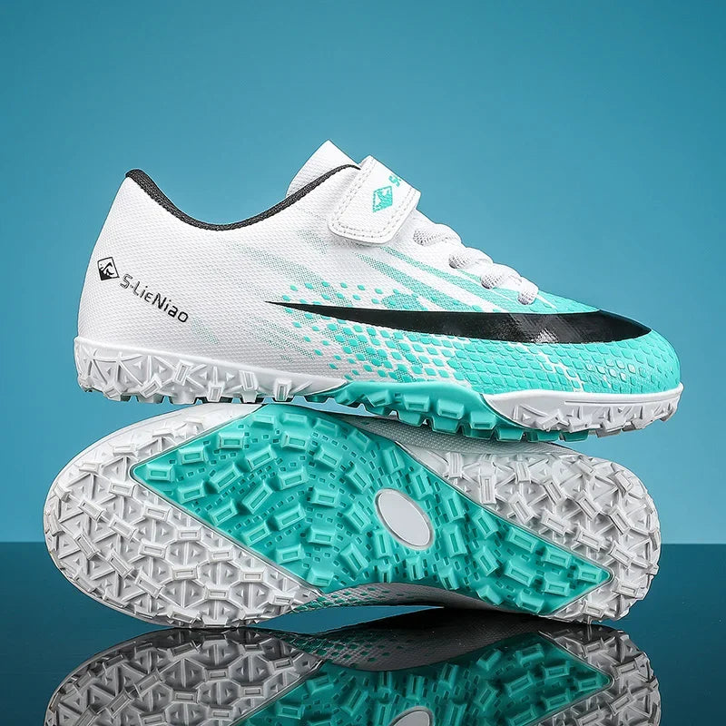 Kids Sport Football Shoes For Boys Indoor Turf Training Outdoor Futsal Hall