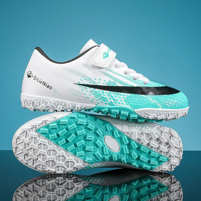 Kids Sport Football Shoes For Boys Indoor Turf Training Outdoor Futsal Hall