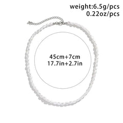 Simple Imitation Pearl Necklace for Women Man Teens Fashion Punk Hip Hop Choker