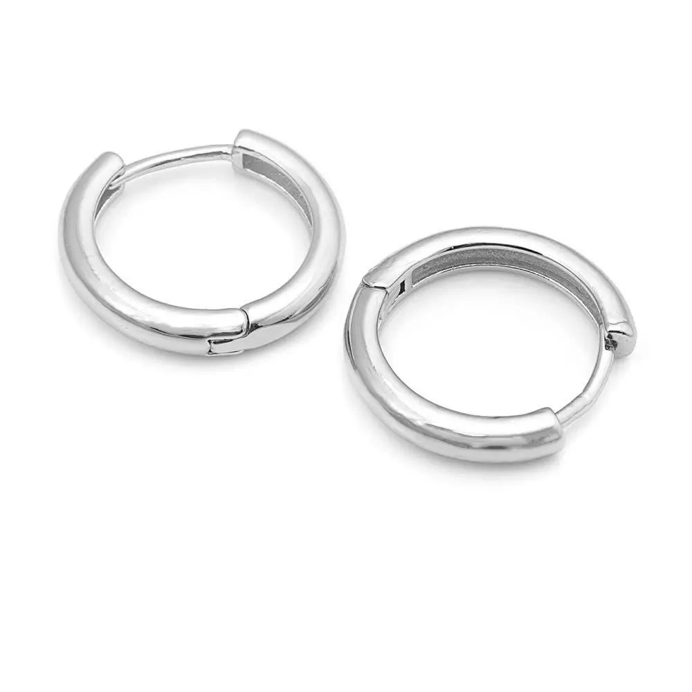 6PCS 14MM 16MM 18MM 23MM 25MM 30MM 18K Gold Color Brass Round Circle Loop Earrings Hoops Jewelry Making Supplies Accessories