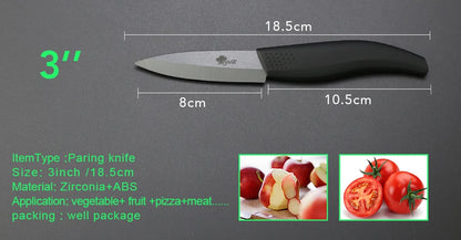 Ceramic Knife 3 4 5 6 inch Serrated Bread Knife Kitchen Black Zirconia Blade Knife