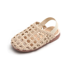 Baby Girls Shoes Braided Sandals for Girls Kids Fashion Hollow Out Leather Shoe