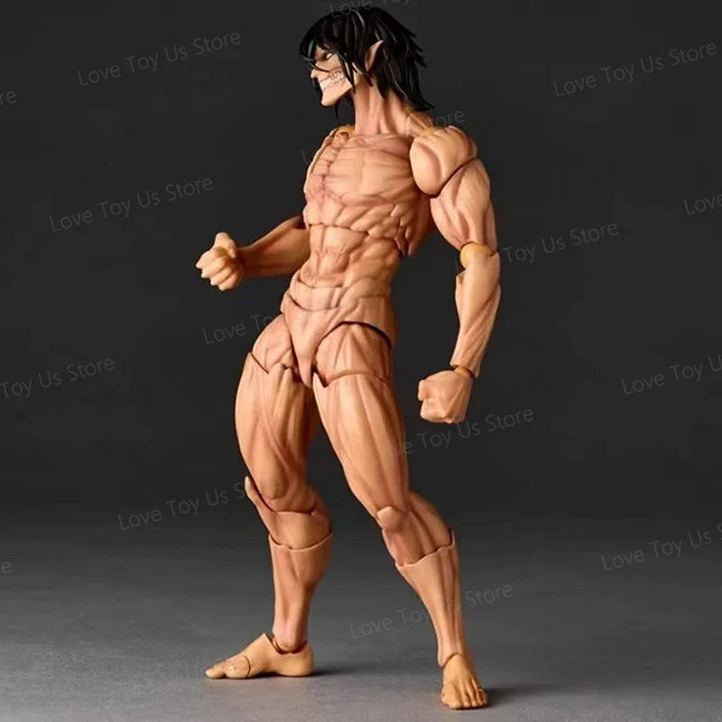 Attack on Titan Eren Jaeger Action Figure Revoltech Amazing Yamaguchi Eren Yeager Model Toys Figures Movable PVC Collection Doll