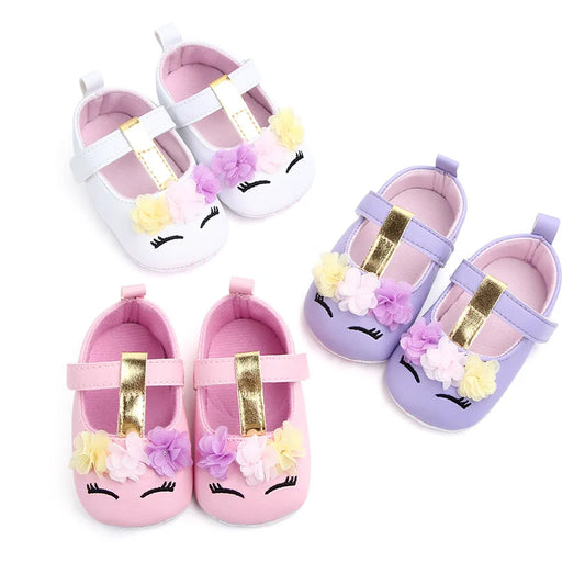 Baby Mary Jane Shoes Toddler Girl 0-6-12 Month Prewalking Shoes Baby First Step Shoes Soft PU Cute Flower Spring Summer Sandal
