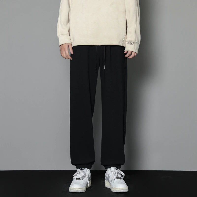 Sports Pants Mens Autumn Loose Gray Baggy Pants Jogger Hombre Fashion Knitted Pants