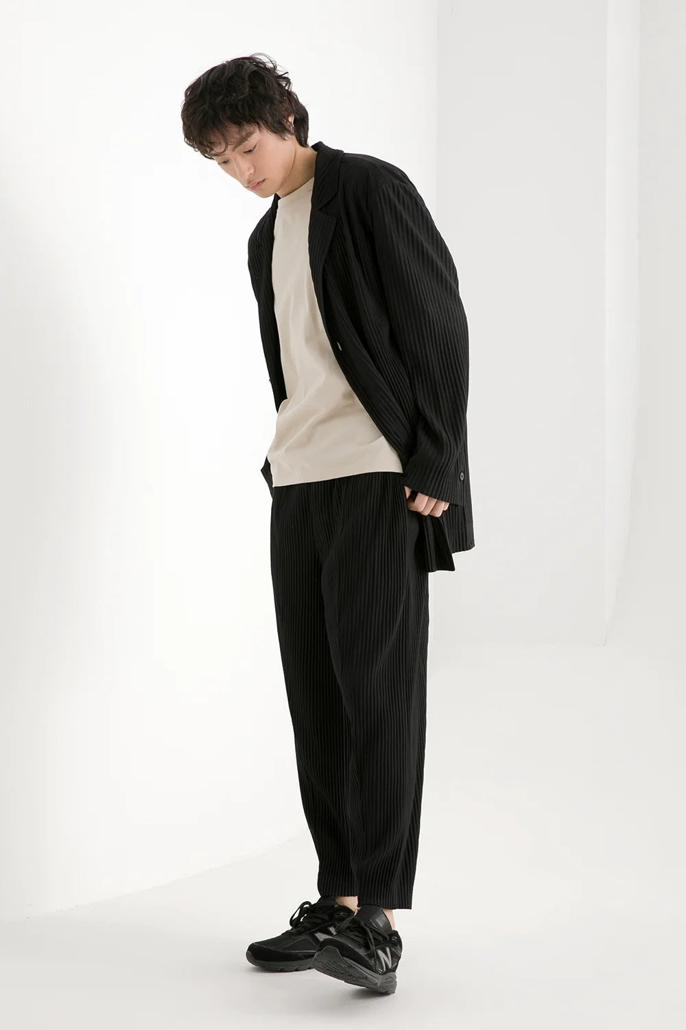Miyake Pleated Pants Fashion Costume Japanese Streetwear Men Pants Comfortable