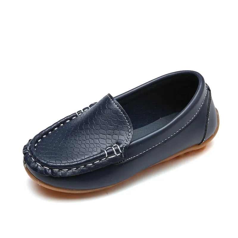 Kids Casual Shoes Flat Candy Colors Unisex Boys Girls Soft Loafers Slip-on PU Leather Shoes