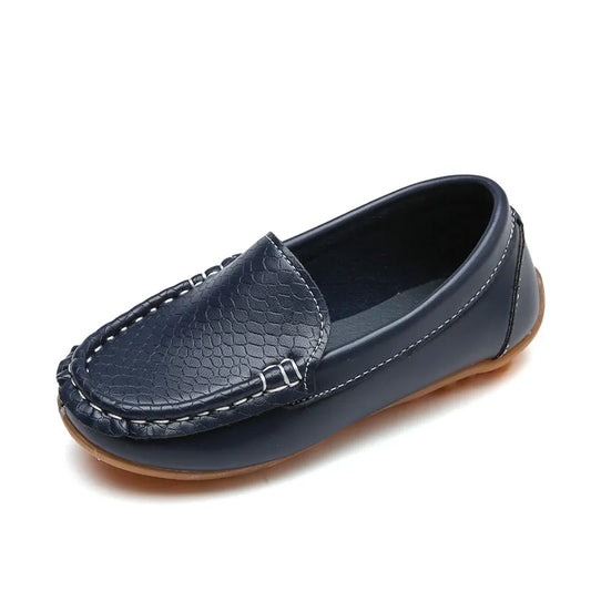 Kids Casual Shoes Flat Candy Colors Unisex Boys Girls Soft Loafers Slip-on PU Leather Shoes