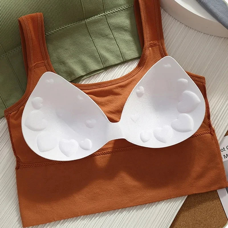 Women Seamless Sports Bra Breathable Fitness Crop Top Beautiful Back Push Up