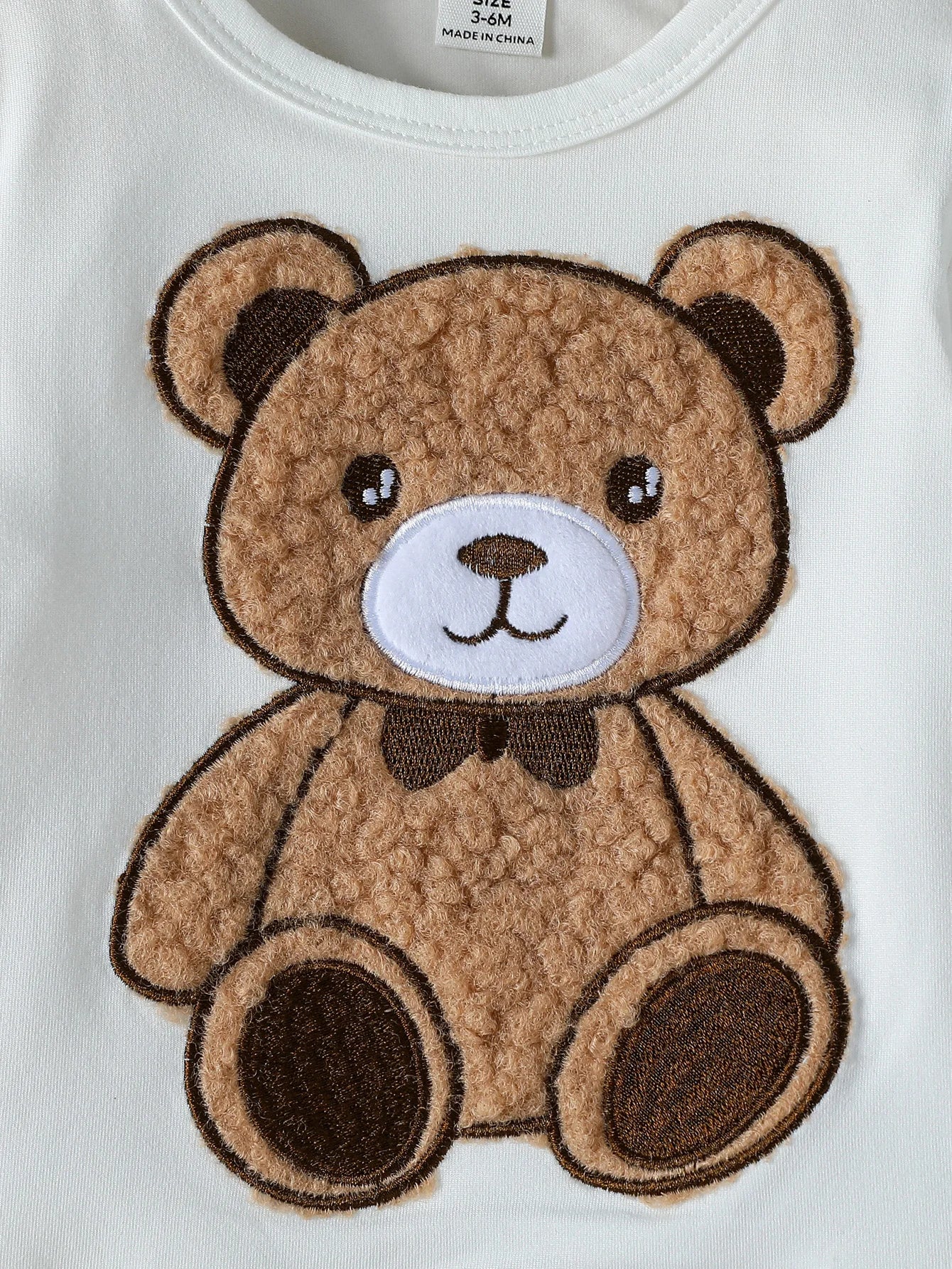 Baby Boys 2Pcs Autumn Long Sleeve Cartoon Bear Top+ Solid overalls Baby Jumpsuit For 1-3Y Sets  Casual Clothes