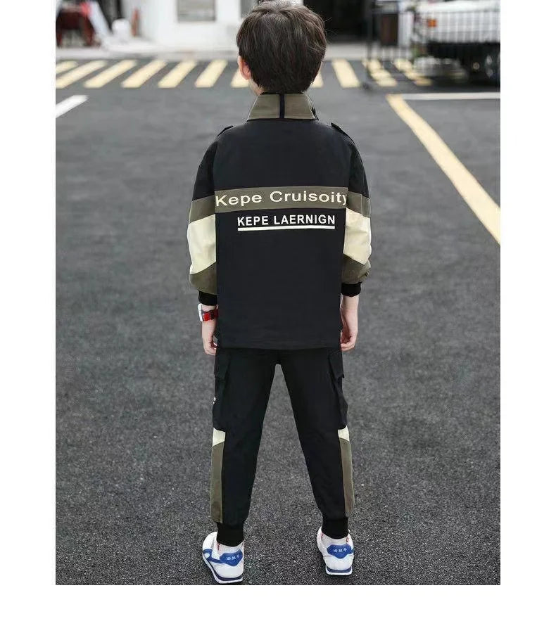Tracksuit For Boy Sets For Children Boys Jacket and Pants 2Pcs Outfit Sets Junior Kids 3 4 6 8 10 12 Year 2024 New
