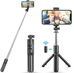 Selfie Stick Tripod Extendable Wireless Bluetooth Remote Portable Smartphone Tripod