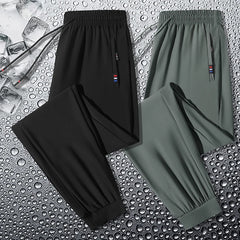 Men's Casual Elastic Sports Pants Thin Breathable Large Size Outdoor