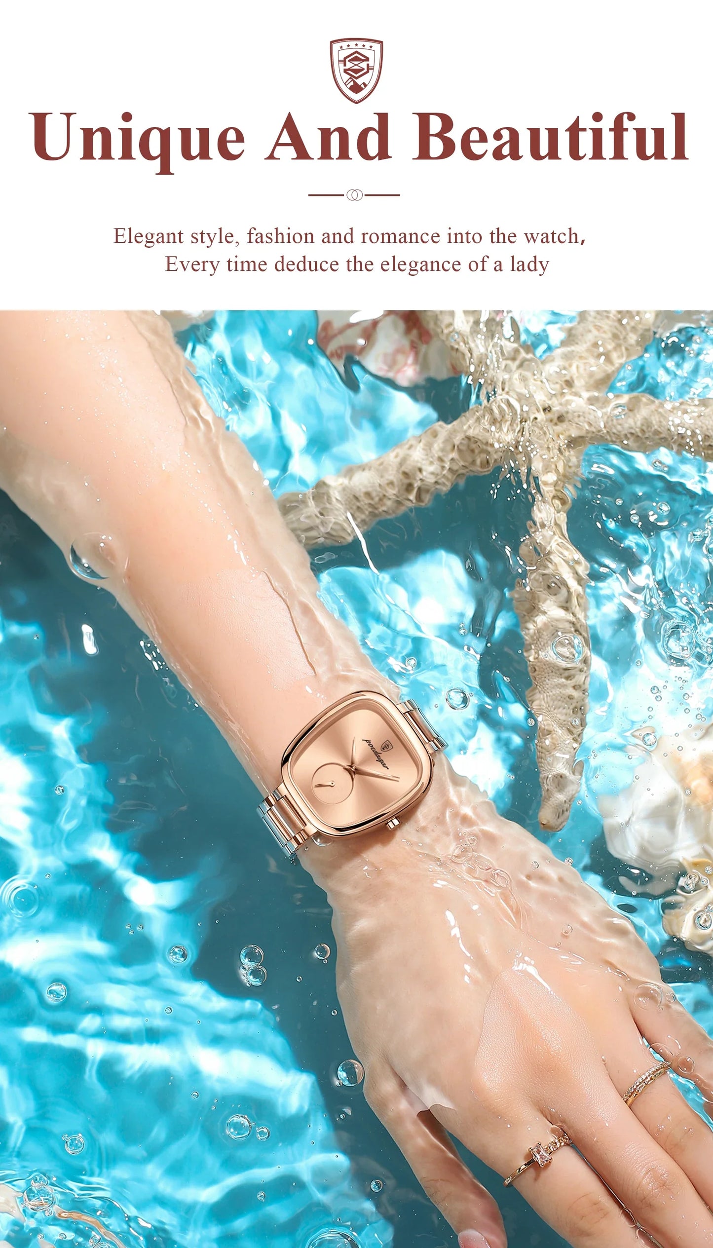 POEDAGAR Elegant Luxury Watch For Woman Waterproof Stainless Steel Women's Quartz Watches Simple High Quality Ladies Wristwatch