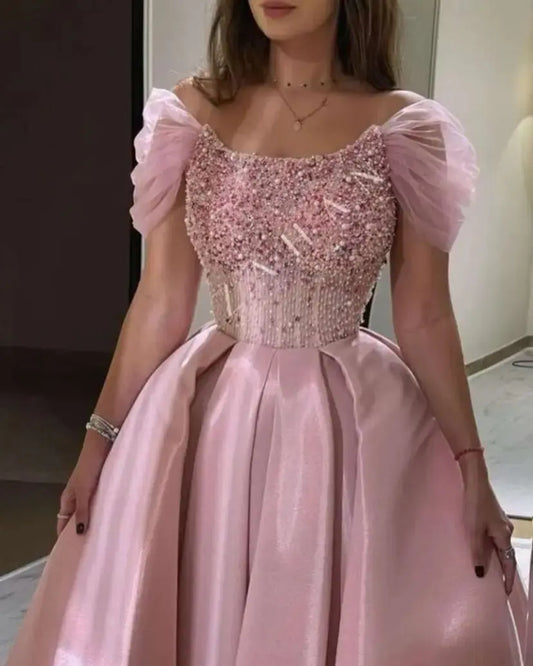 Homecoming Dresses: Spaghetti Straps Crystal Shiny A Line Women's Party Dress