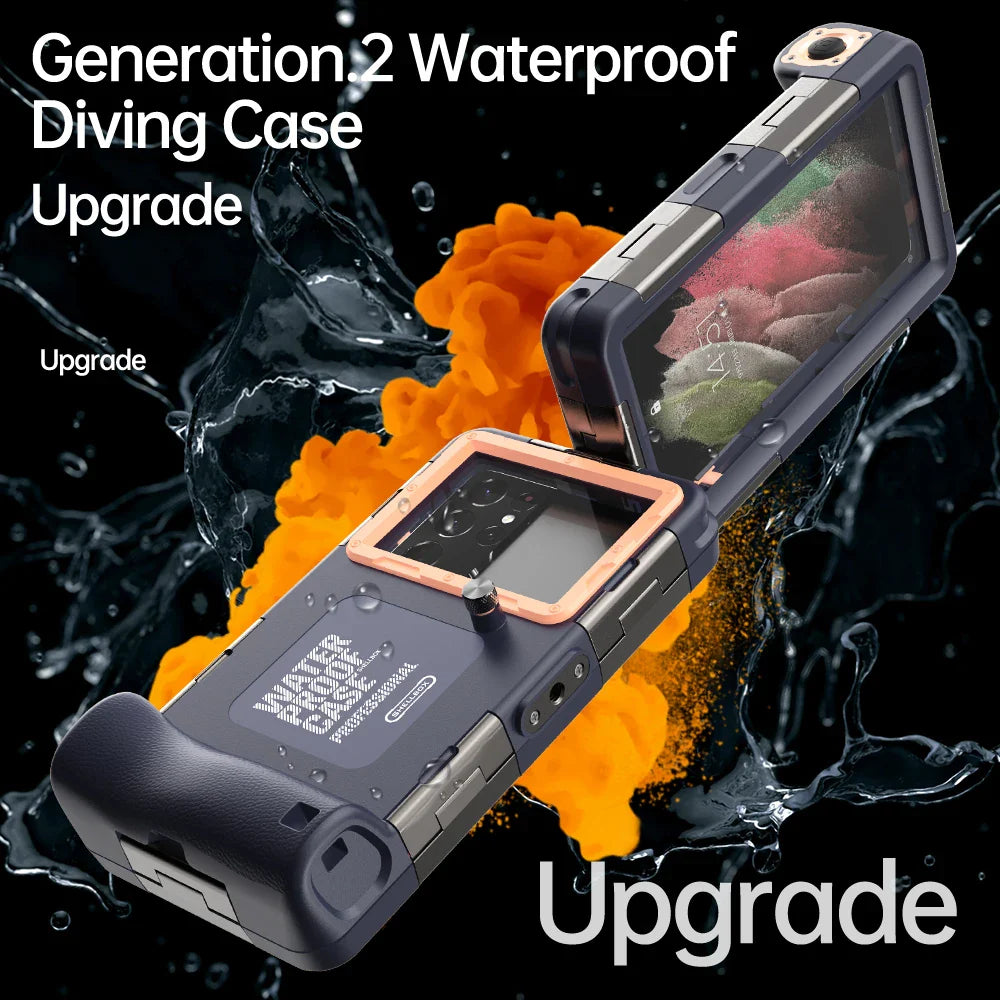 Bluetooth 30 Meter Deep Waterproof Case For iPhone 17 Air 16 15 14 13 12 Pro Max 11 Samsung Galaxy S25 S24 S23 S22 Ultra Note 20