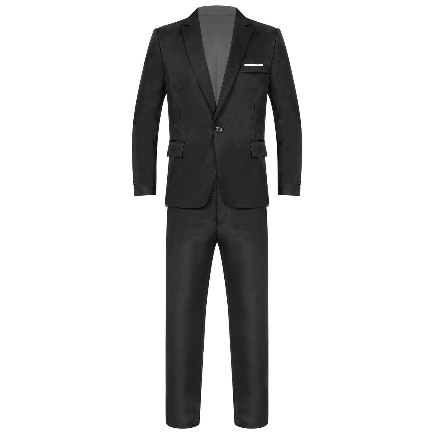 Tuxedo for Mens: Men Gentleman Suit 2Pcs Formal Uniform Long Sleeve Lapel