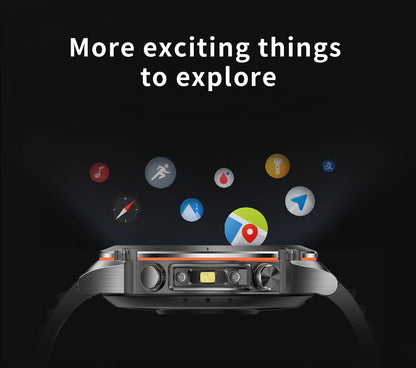 2025 Outdoors Sports Upgraded New T-Rex3 Smart Watch Men Military GPS 10ATM Waterproof Compass LED Flashlight NFC HD Call Watch