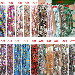 Imitation Pearl Necklace Women Choker Seed Beads Rainbow Stainless Steel