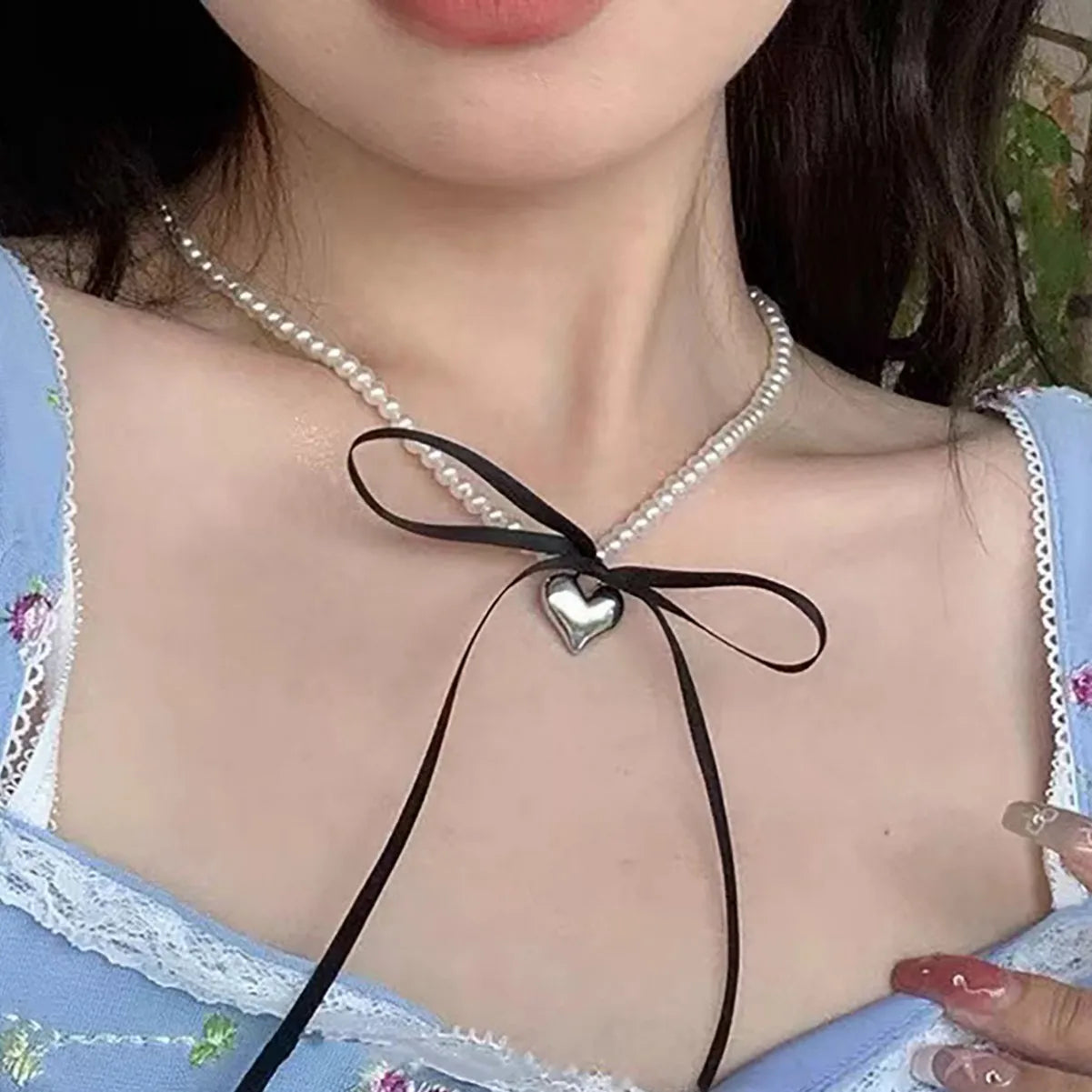 Elegant Irregular Imitation Pearl Beads Necklace for Women Vintage Party Wedding Tassels Choker Fashion Jewelry Accessories Gift