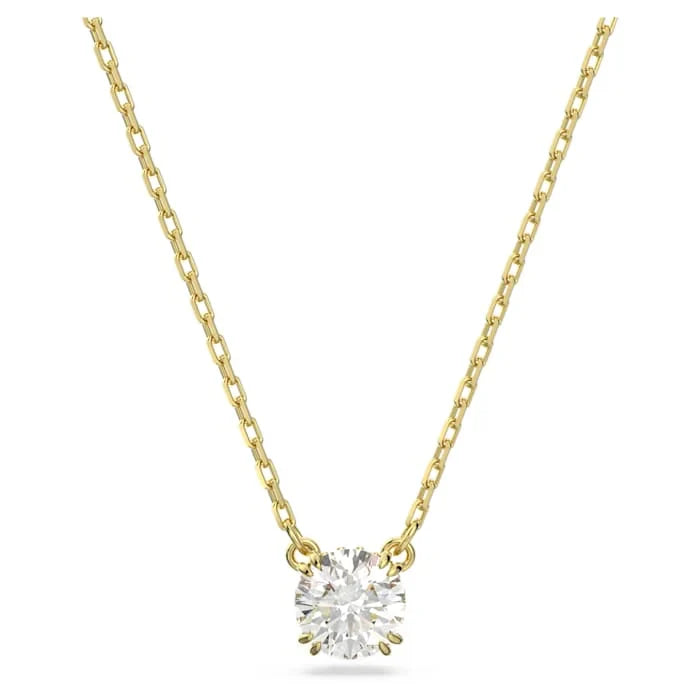 High Quality Charms Gift Fine Jewelry Sets Original Luxury Shiny Gold Silver Crystal Necklace Bracelet Large Hoop Earrings Women