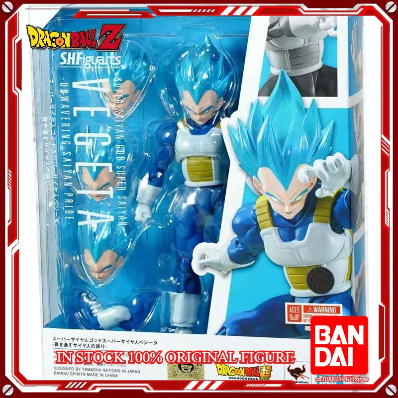 Original Bandai Dragon Ball Z S.H.Figuarts Super Saiyan God Blue Son Gokou SHF Son Goku Blue  Action Figure Model Toys