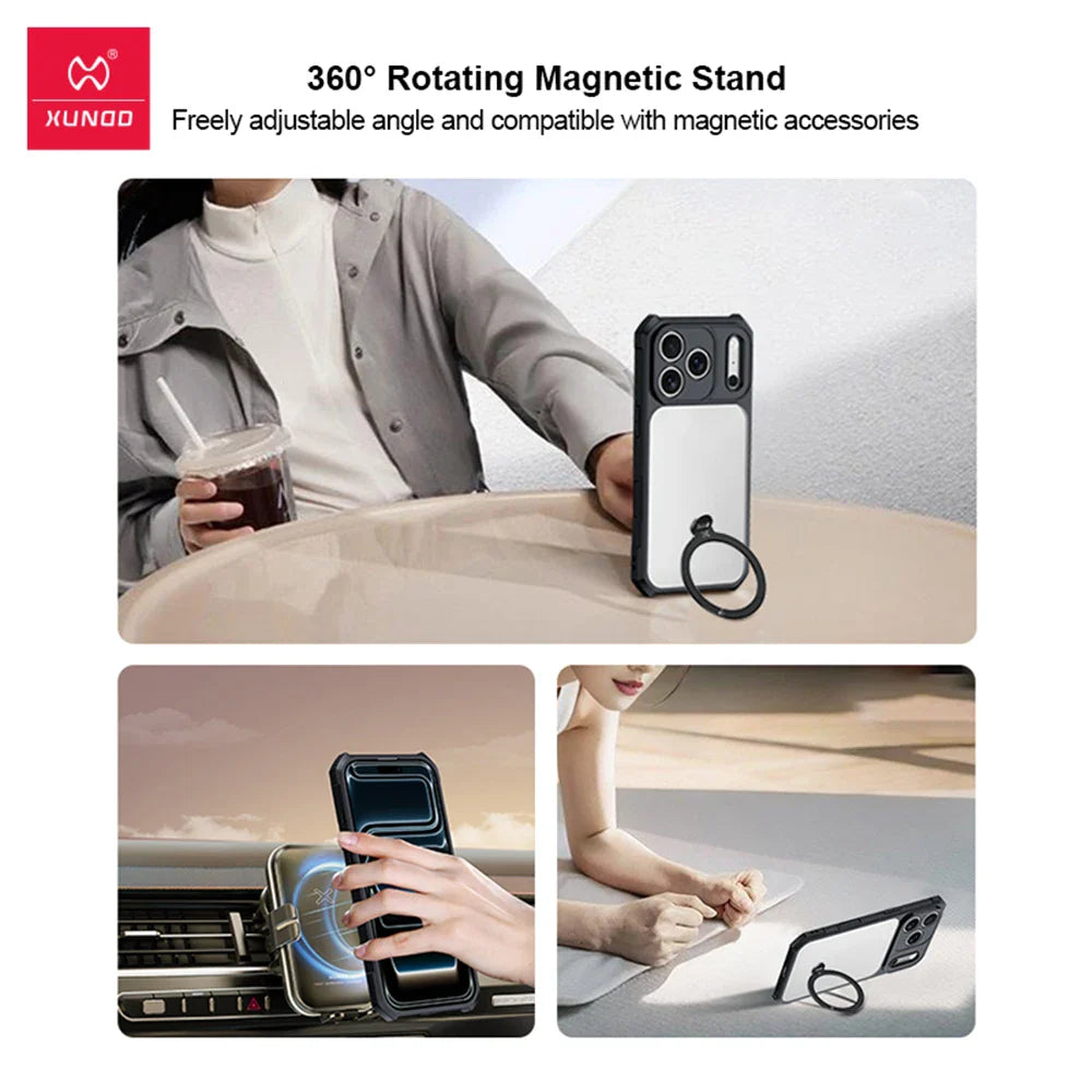 iPhone 17 Pro Max 17 Pro Magnetic Case,Airbag Shockproof Acrylic & TPU Cover,Anti-fingerprint,Camera Control Button Case