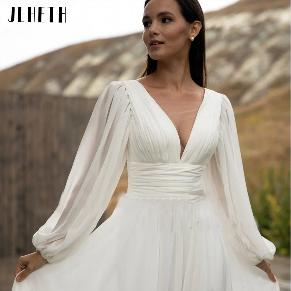 White Bridesmaid Dresses: Wedding Dress Bridal Long A Line Backless Beach