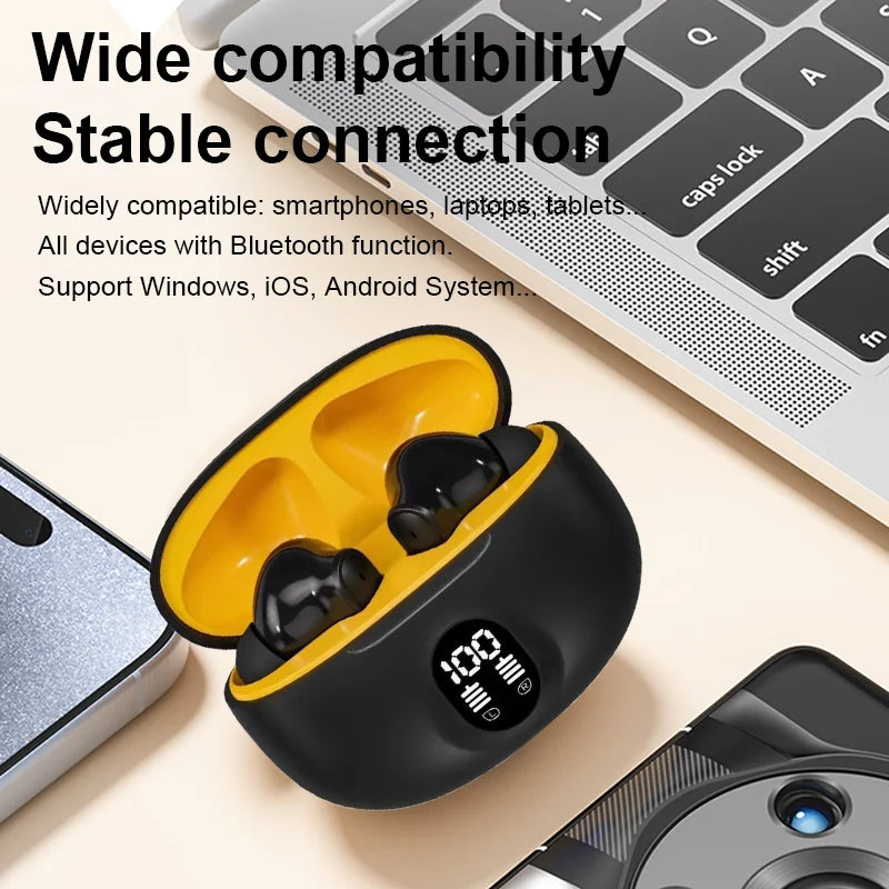 Bluetooth Earphones Wireless Headphone ENC-Calling Noise Cancelling Headset HiFi Stereo Handsfree Earphone HS510 Pro For Xiaomi