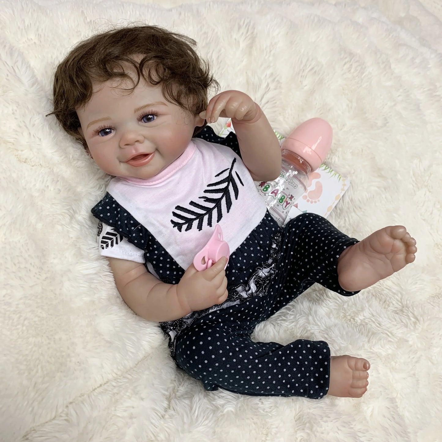 18" Vivienne Boy/Girl Full Body Silicone Vinyl Doll Painted Baby Doll With Rooted Hair For Kid's Christmas Gift Muñecas Reborn
