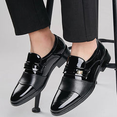 Luxury Black Leather Men Shoes for Wedding Formal Oxfords Plus