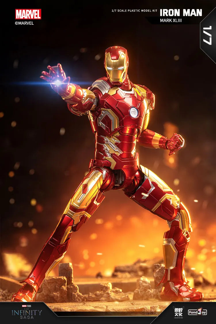 Fondjoy Marvel Anti-Hulk Armor Assemble Toy Movie Character Model 18 Inches Action Figures LED Can Emit Light Model Gift For Boy