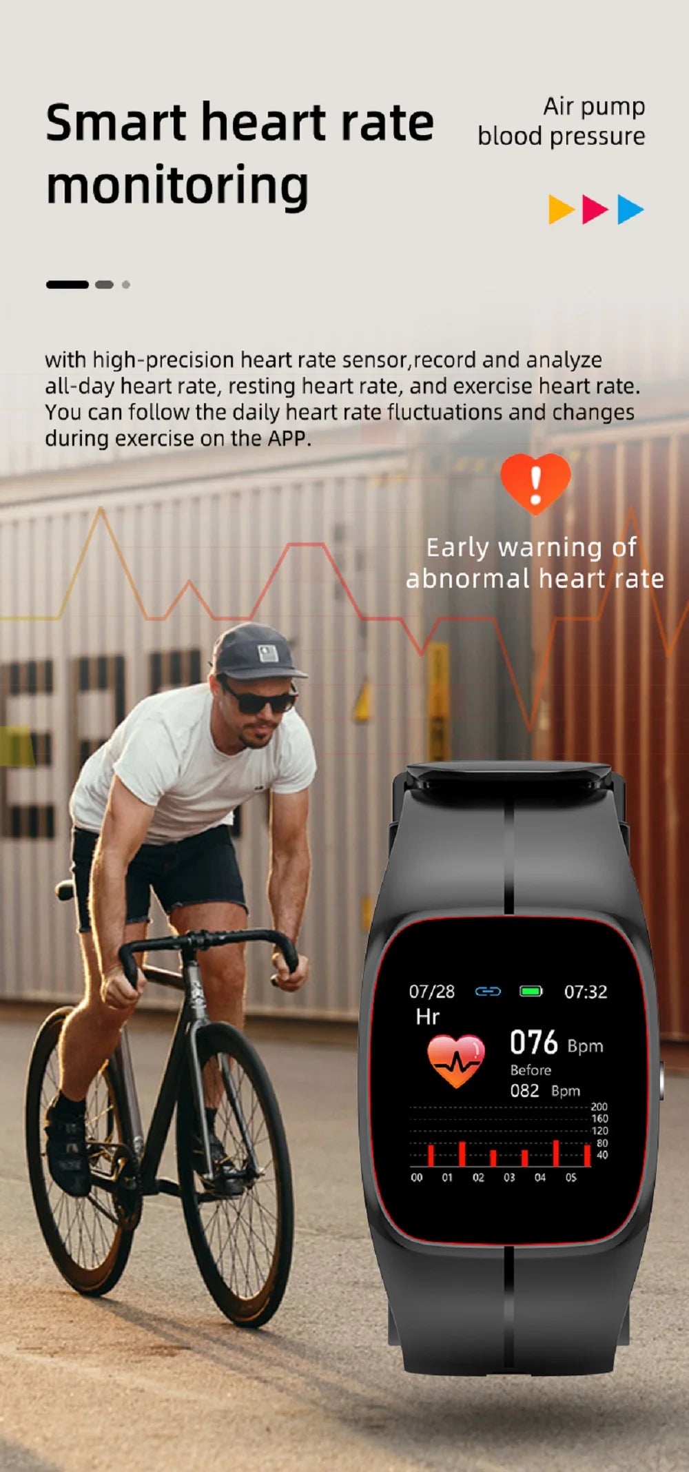 Blood Oxygen Blood Pressure Body Temperature Heart Rate Monitor Smartwatch Men Waterproof Sleep Sport Health Smart Watches Women