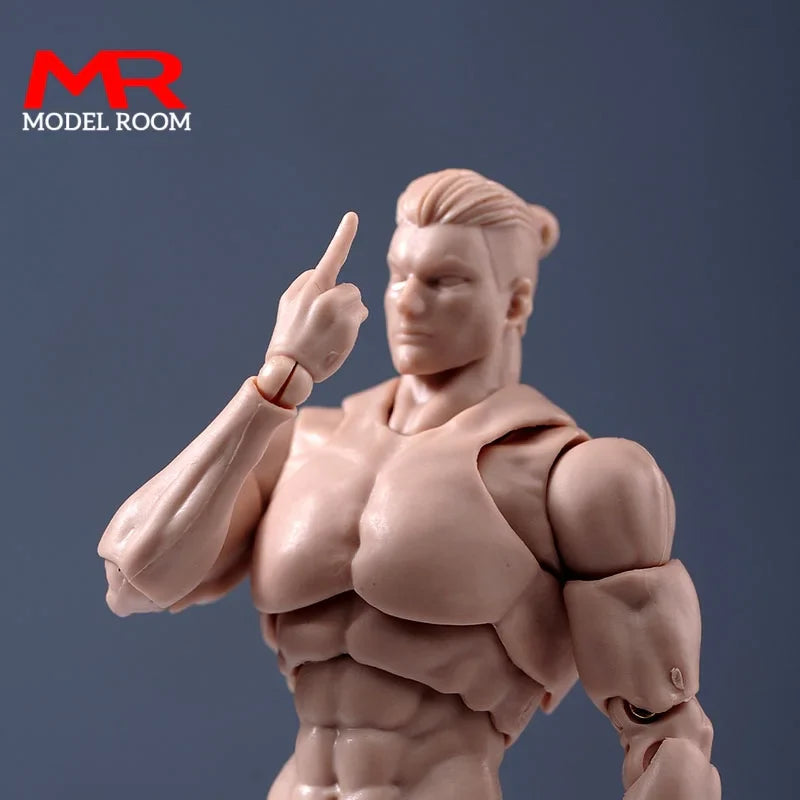 Third Part 1/12 Scale Super Flexible Male Joint Body 16.5cm Soldier Muscle Strong Articulated Action Figure Body Doll