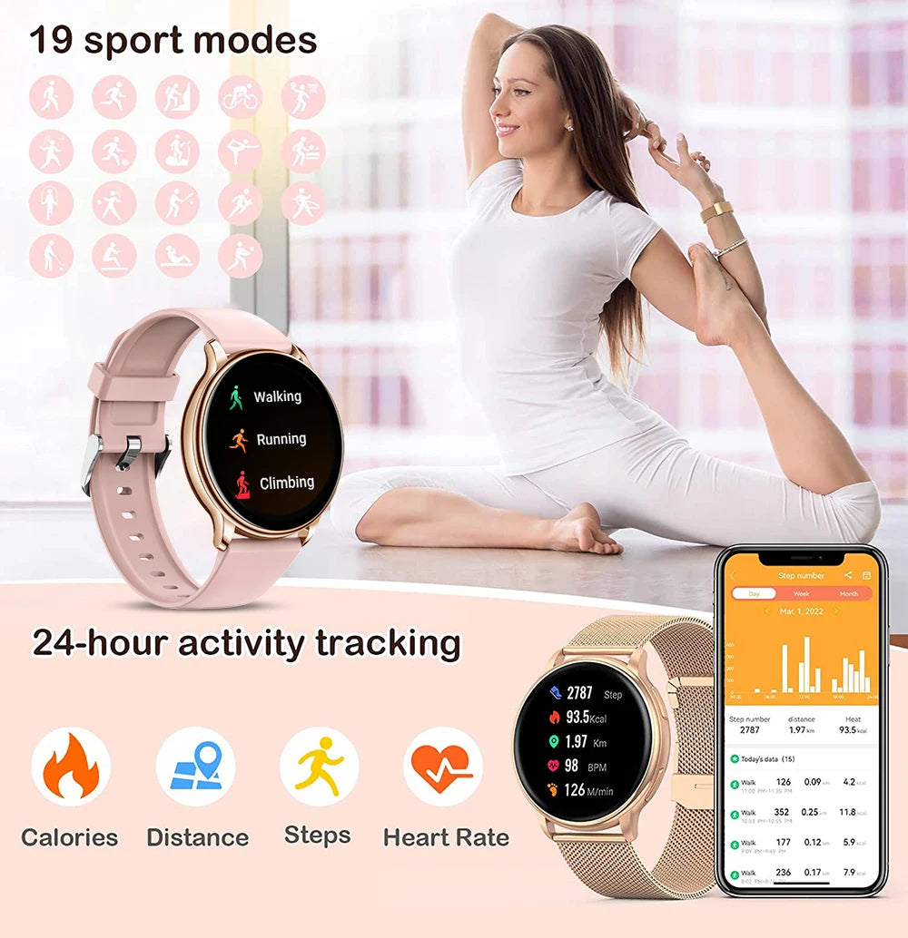 MEVADEN Bluetooth Call Smart Watch Women Fashion Watches Custom Dial Sport Fitness Health Tracker Smartwatch for Android IOS Y22