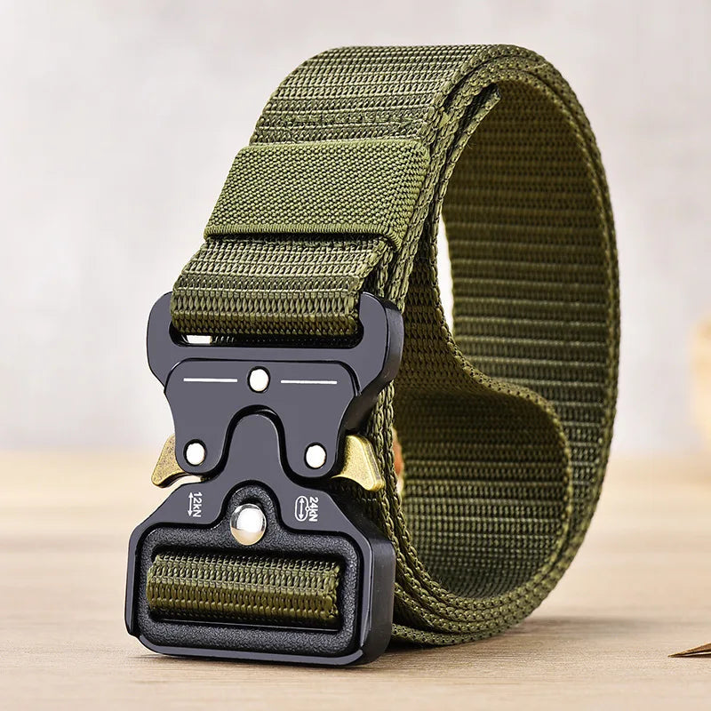 Men's Belt Outdoor Hunting Tactical Mens Belt Multifunctional Combat Survival High Quality Canvas Nylon Mens Belt Sport Belt