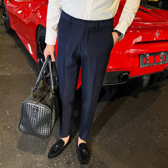 Business Suit Trousers/Male Slim Fit Fashion Office Dress Suit Pants