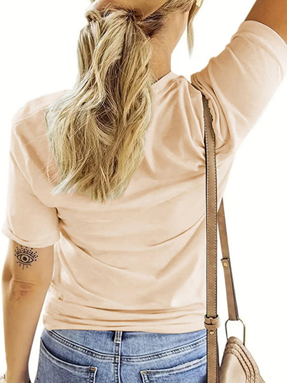 Streetwear 90s Women'S Casual Graphic T-Shirt "Dramatic" Print with Wine Print Short Sleeve T Shirt Clothing Top Tee