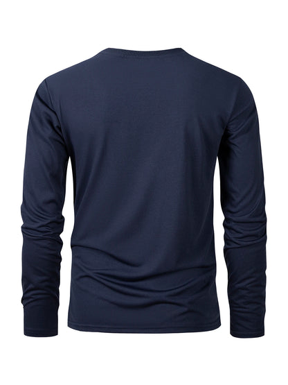 Men's Long Sleeve T Shirts Casual Round Neck Moisture Wicking Tees Male Tops Sports comfortable versatile Men's T-shirts
