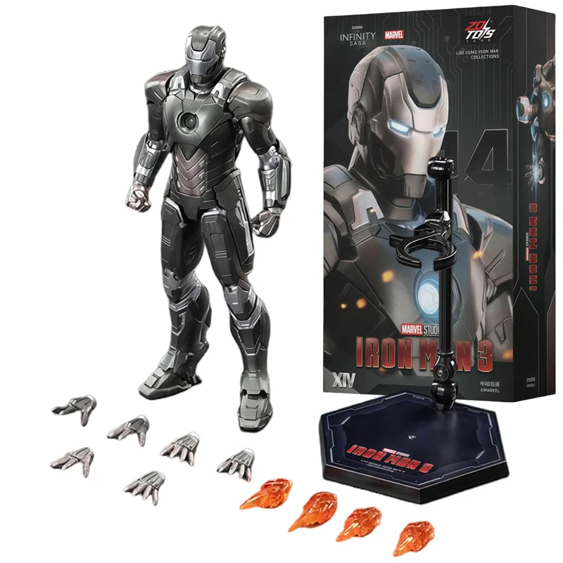 Original ZD Toys Iron Man Tony Stark MK9 MK14 MK12 MK27 MK15 MK35 MK22 MK40 Hammerhead Action Figure Anime Collect Model Gifts