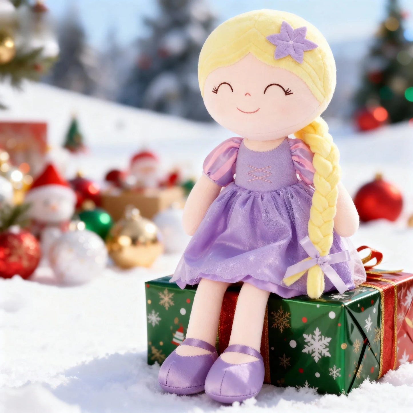 NEW Gloveleya Christmas  Plush Doll Baby Dolls, Soft Plush Princess Plush Toys, Ideal Christmas Gift Baby's first Birthday Gift