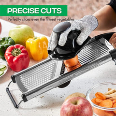 Adjustable Mandoline Slicer Stainless Steel Vegetable Slicer Chopper Cutter