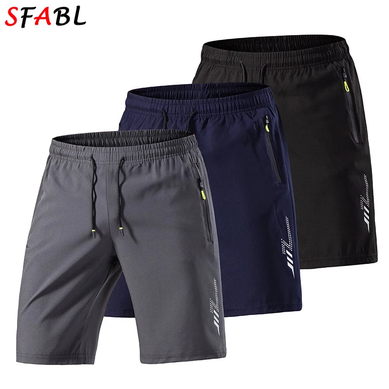 Quick-drying Shorts Men Board Short Pants Summer Breathable Sports Shorts Men Casual Elastic Running Gym Fitness Men's Shorts