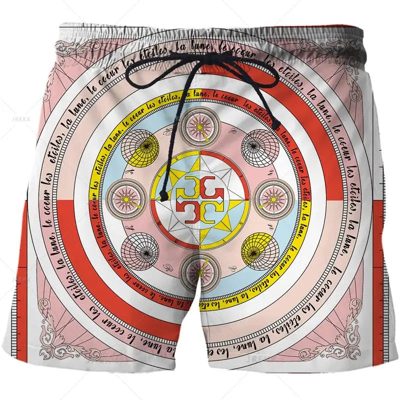 Luxurious Newest Iron Chain 3D Printed Streetwear Men Board Shorts Harajuku Hip Hop Leisure Beach Shorts fitness sports Shorts